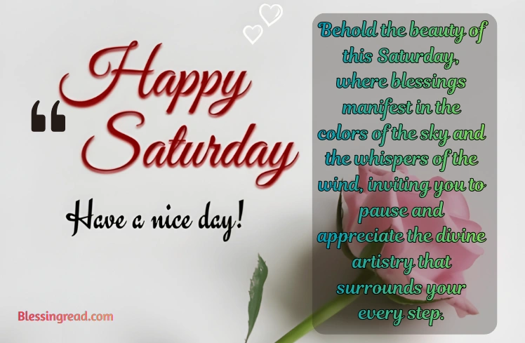Beautiful Saturday Blessings