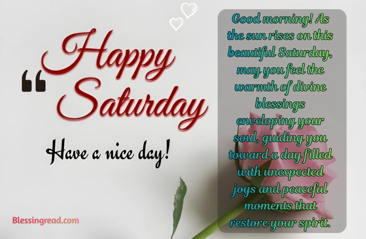 Good Morning Saturday Blessings