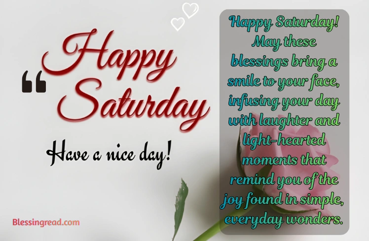 Happy Saturday Blessings