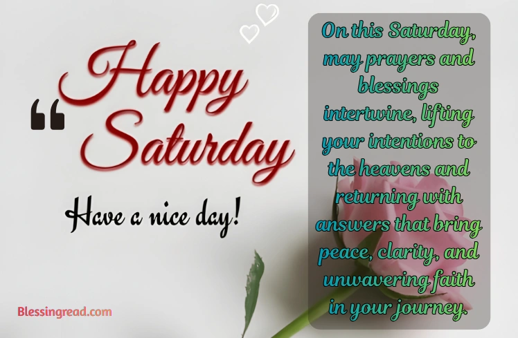 Saturday Blessings and Prayers