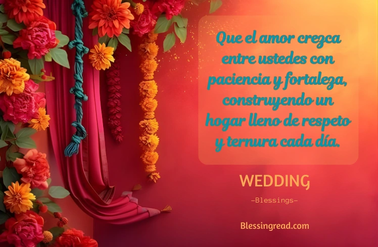Colorful wedding blessings in Spanish