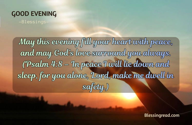 Good Evening Blessings and Prayers with Bible Verses