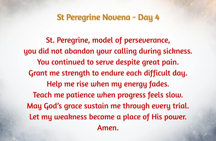 St Peregrine Novena - Day 4