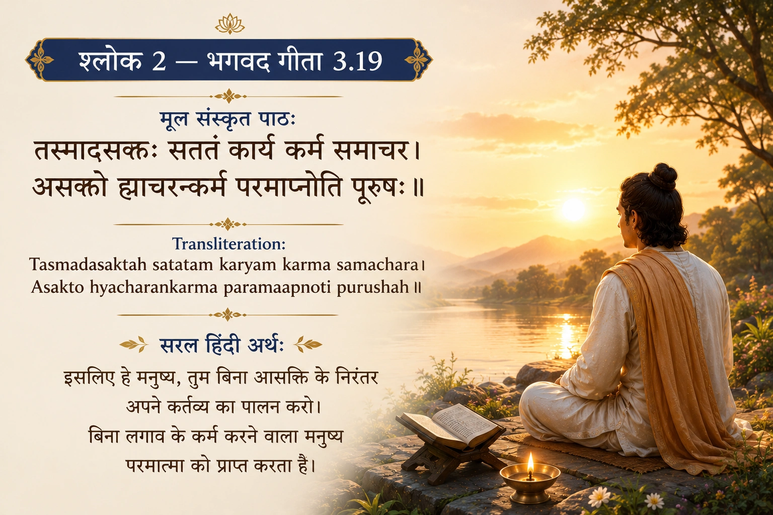 श्लोक 2 — भगवद गीता 3.19