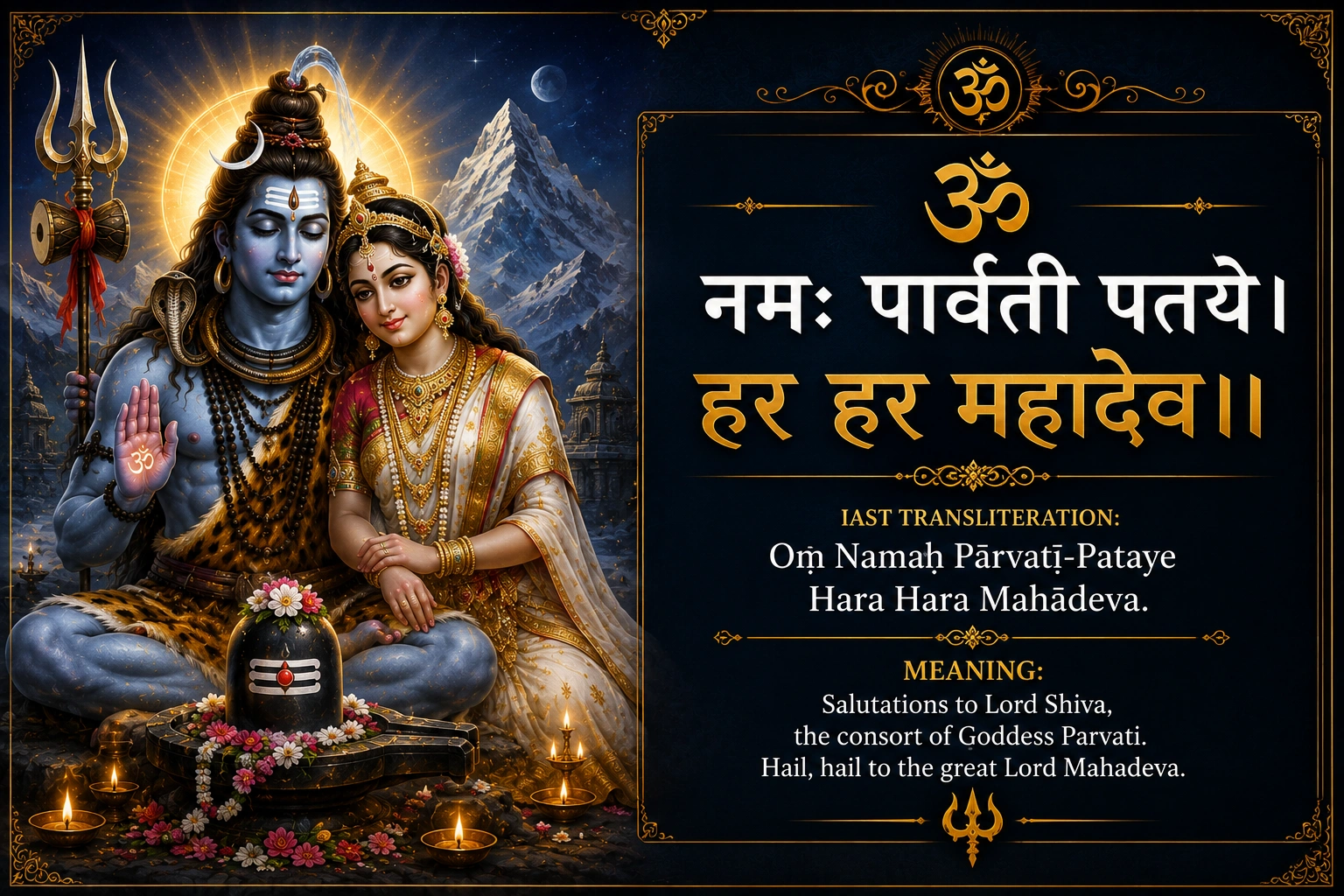 Om Namah Parvati Pataye Har Har Mahadev 
