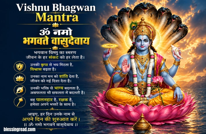 Vishnu Bhagwan Mantra: ॐ नमो भगवते वासुदेवाय अर्थ, जाप और लाभ Vishnu Bhagwan Mantra
